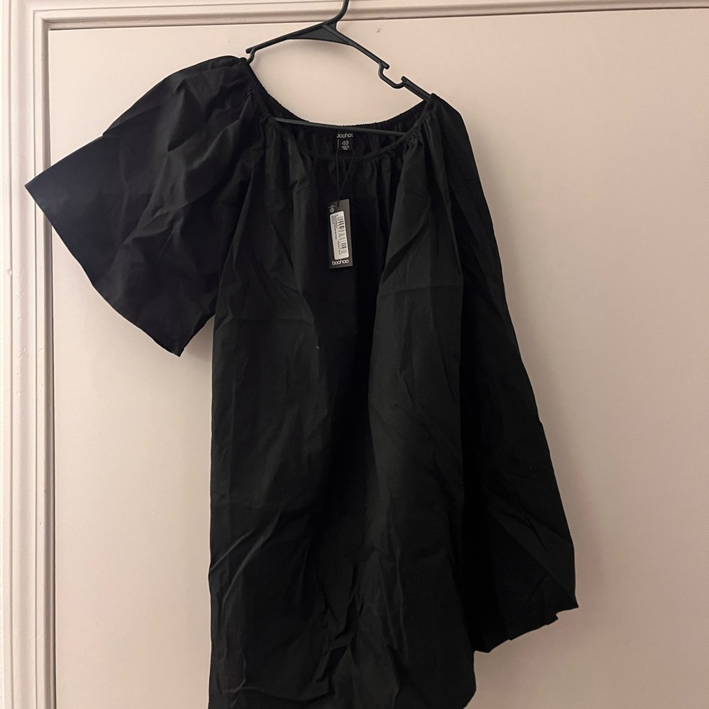Boohoo Black Asymmetrical Dress